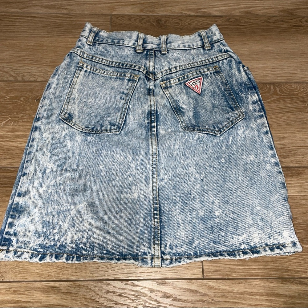 Vintage Georges Marciano Guess Acid Wash Jean Skirt